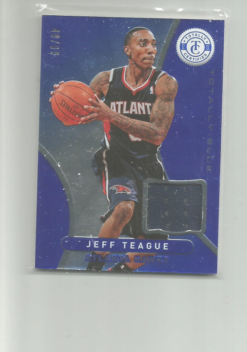2012-13 Totally Certified Blue Materials #159 Jeff Teague/99