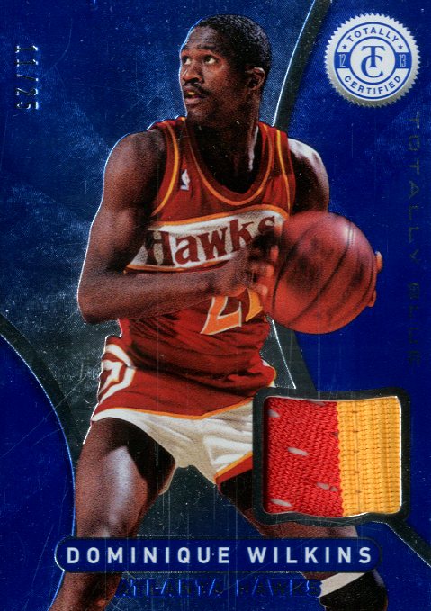 2012-13 Totally Certified Blue Materials Prime #87 Dominique Wilkins/25