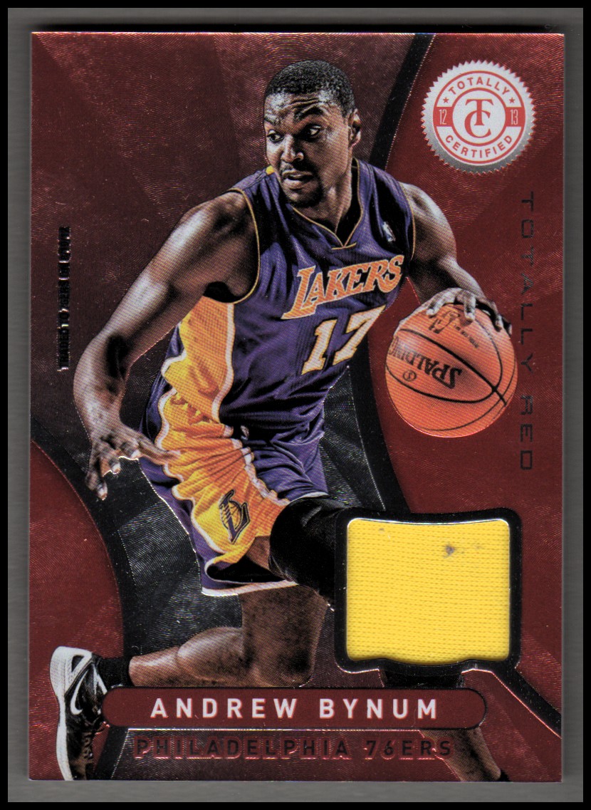 2012-13 Totally Certified Red Materials #86 Andrew Bynum