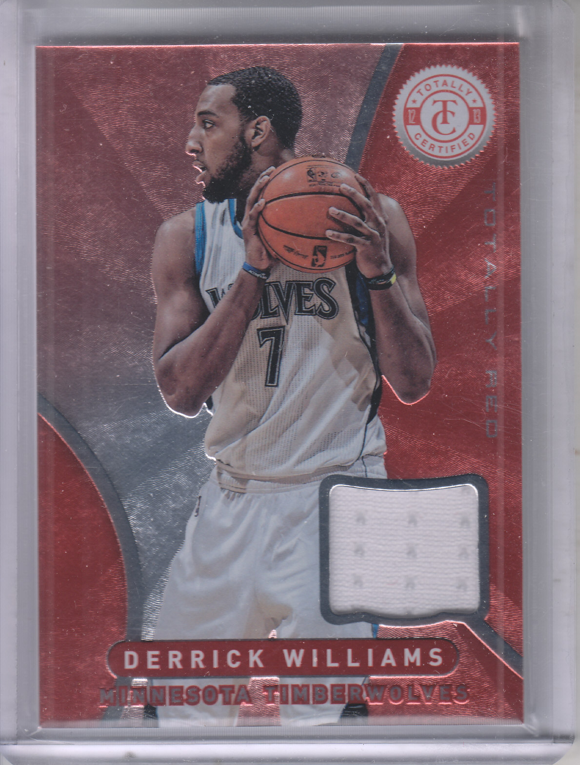 2012-13 Totally Certified Red Materials #88 Derrick Williams