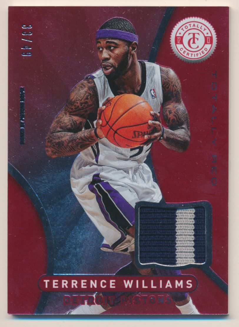 2012-13 Totally Certified Red Materials Prime #82 Terrence Williams