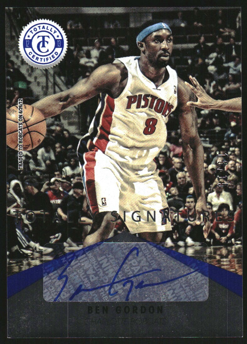 2012-13 Totally Certified Blue Autographs #19 Ben Gordon
