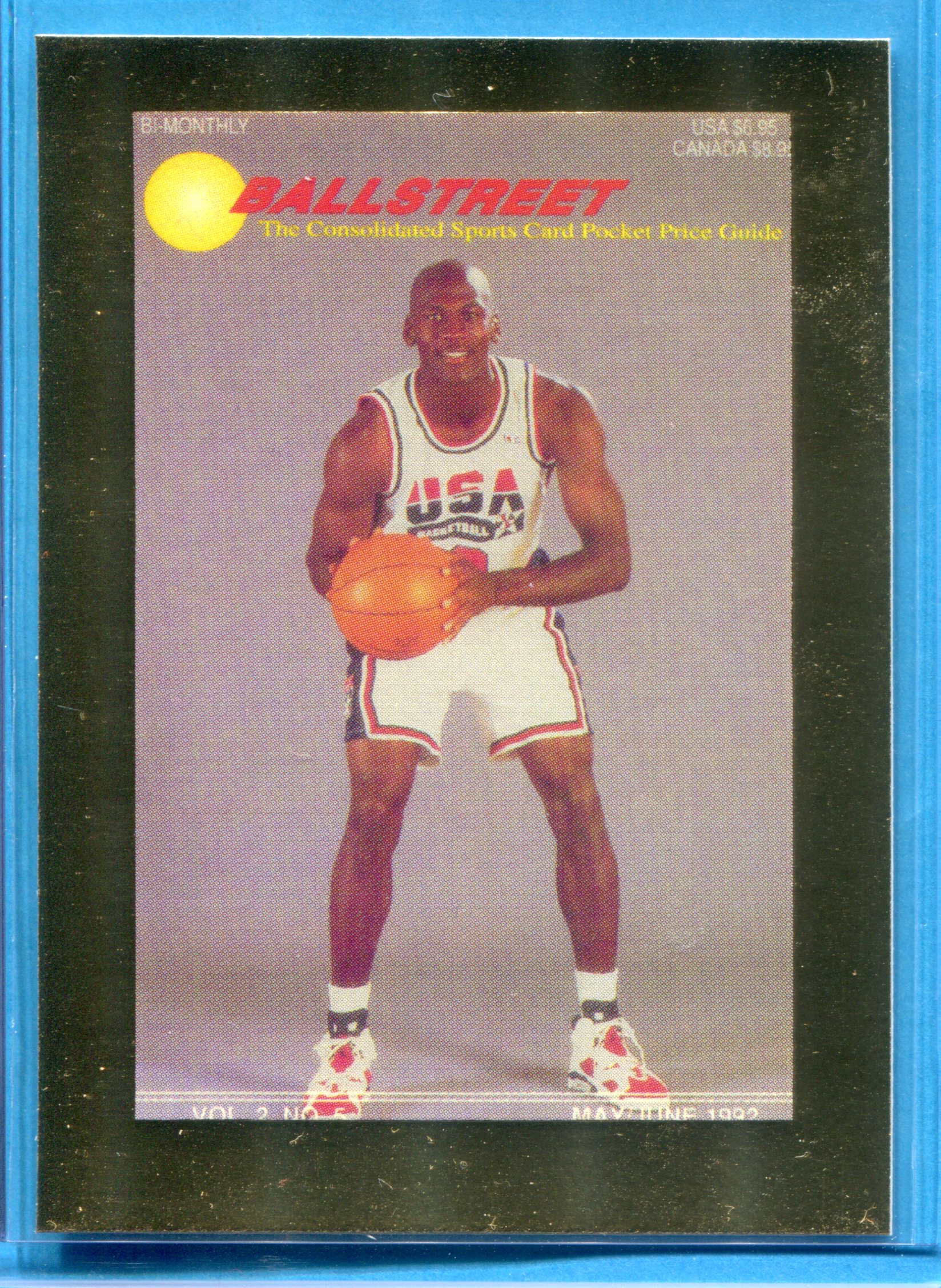 1992 Ballstreet News Gold Promotional Card (No #) Michael Jordan