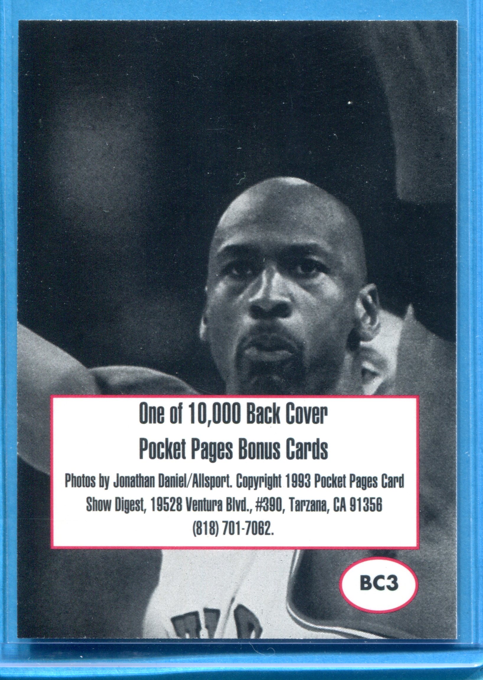 1993 Pocket Pages Bonus Card #BC3 Charles Barkley & Michael Jordan back image