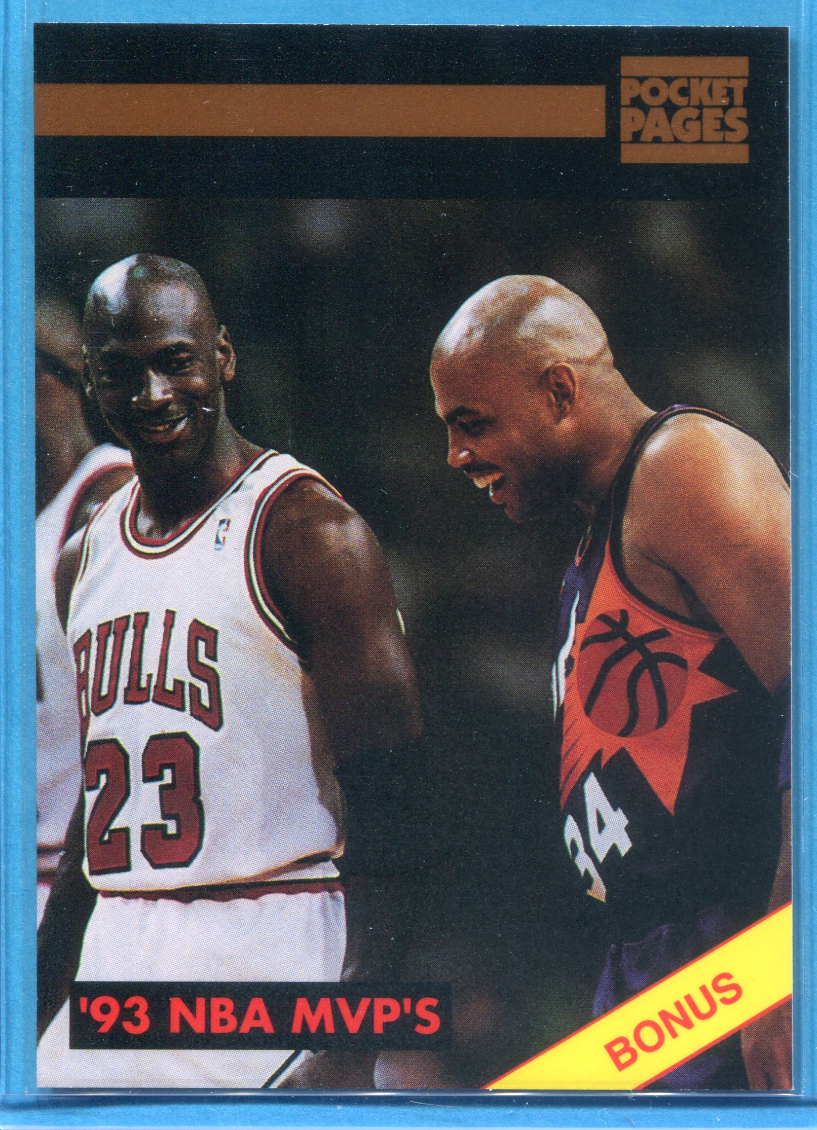 1993 Pocket Pages Bonus Card #BC3 Charles Barkley & Michael Jordan