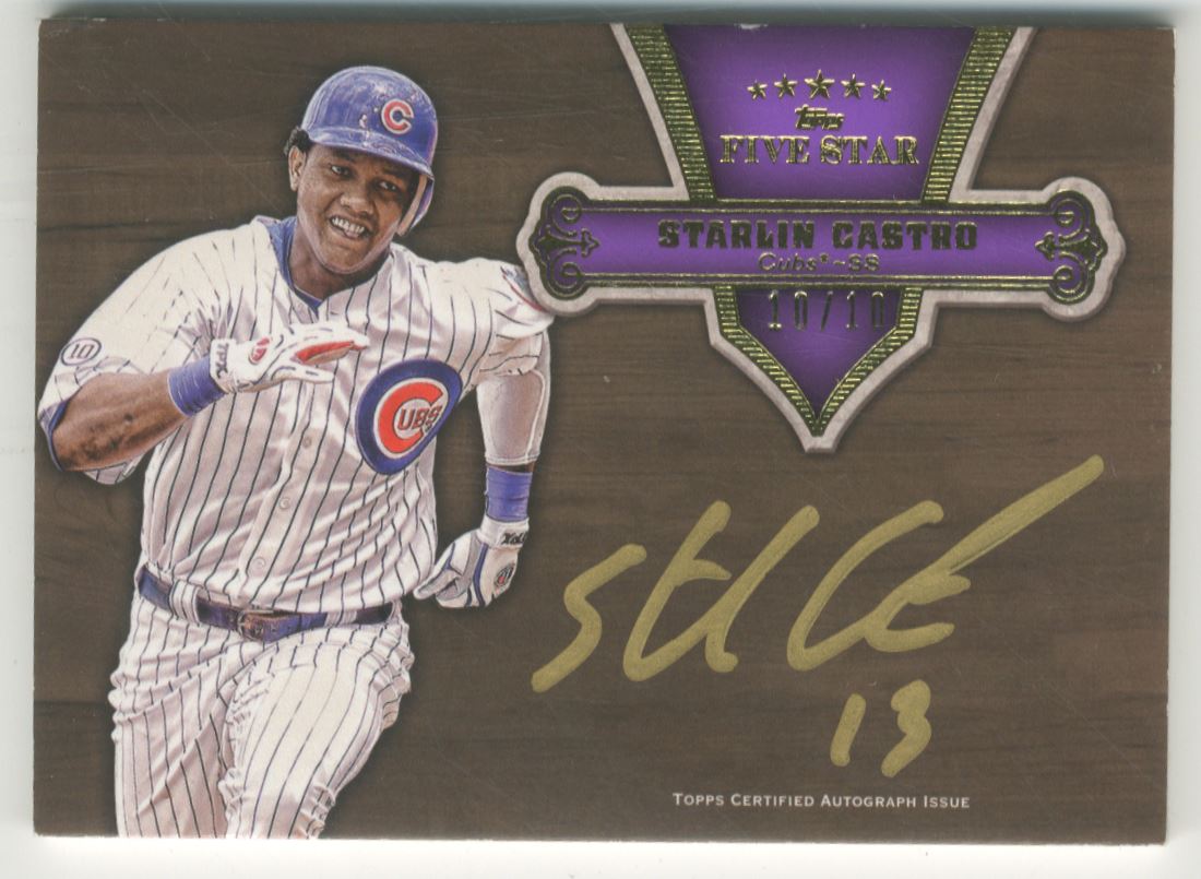 2012 Topps Five Star Gold Ink Autographs Purple #SC Starlin Castro