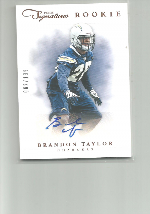 2012 Prime Signatures #240 Brandon Taylor AU/199 RC