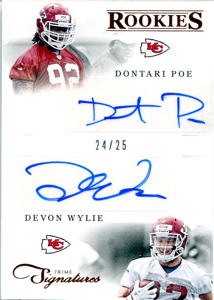 2012 Prime Signatures #286 Devon Wylie/Dontari Poe
