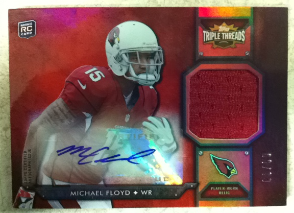 2012 Topps Triple Threads Rookies Autographed Relics #TTRAR13 Michael Floyd