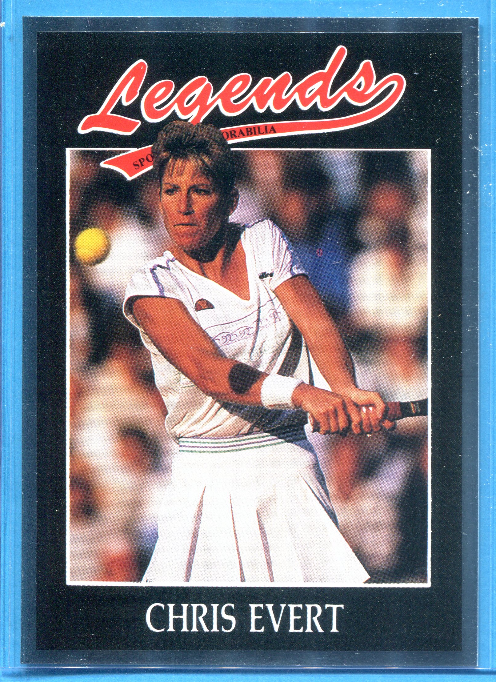 1991 Legends Silver Foil Tennis Card #9 Chris Evert