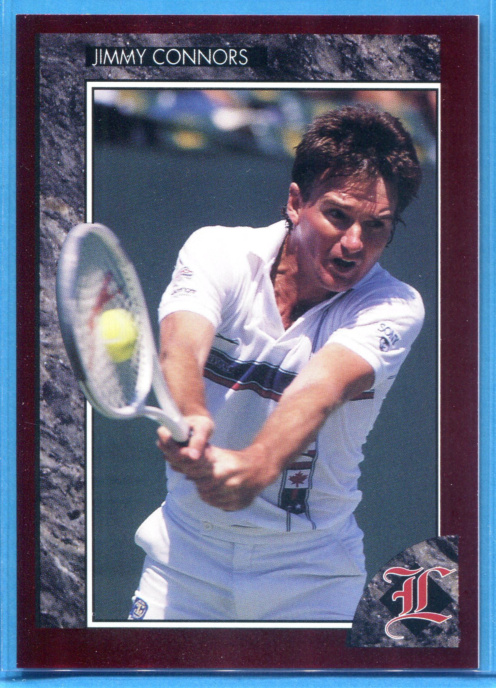 1992 Legends Red Foil Tennis Card #7 Jimmy Connors