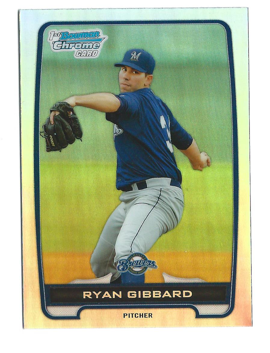2012 Bowman Chrome Draft Draft Picks Refractors #BDPP105 Ryan Gibbard