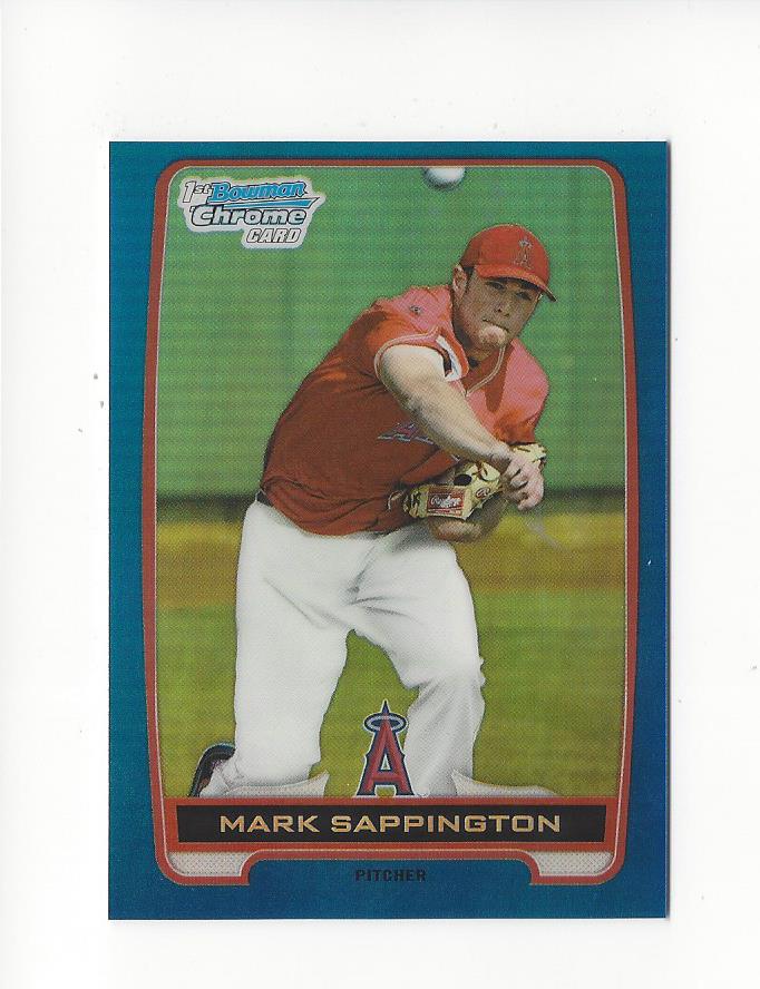 2012 Bowman Chrome Draft Draft Picks Blue Refractors #BDPP115 Mark Sappington