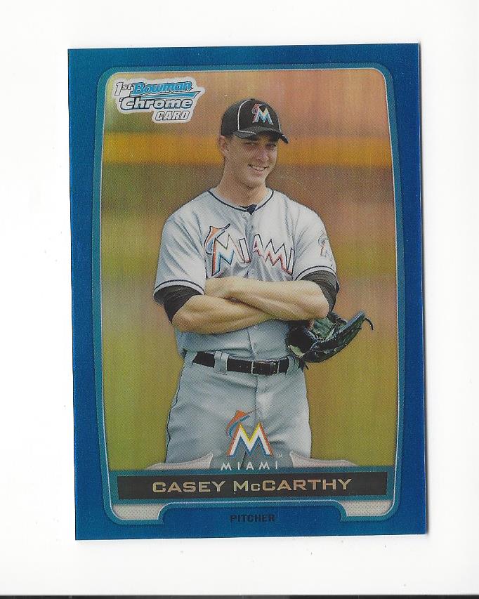 2012 Bowman Chrome Draft Draft Picks Blue Refractors #BDPP149 Casey McCarthy