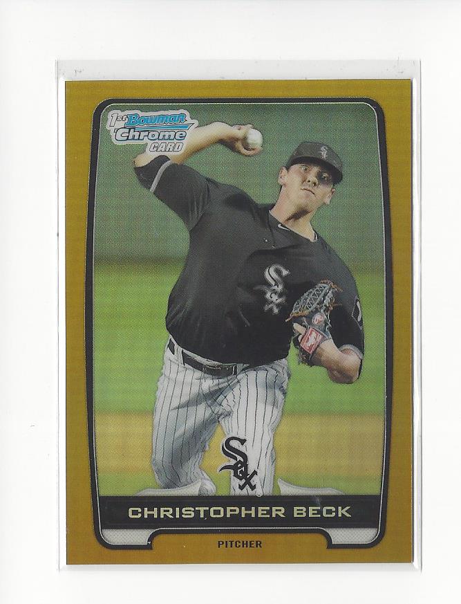 2012 Bowman Chrome Draft Draft Picks Gold Refractors #BDPP101 Christopher Beck