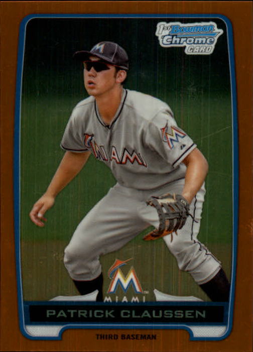 2012 Bowman Chrome Draft Draft Picks Orange Refractors #BDPP156 Patrick Claussen