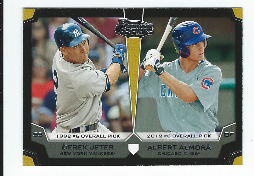 2012 Bowman Draft Dual Top 10 Picks #JA Albert Almora/Derek Jeter