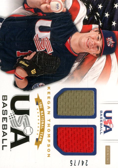 2012 USA Baseball 18U National Team Dual Jersey #18 Keegan Thompson
