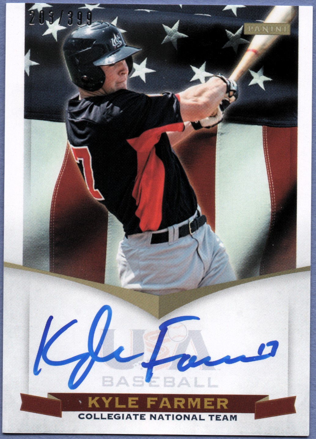 2012 USA Baseball Collegiate National Team Signatures #7 Kyle Farmer