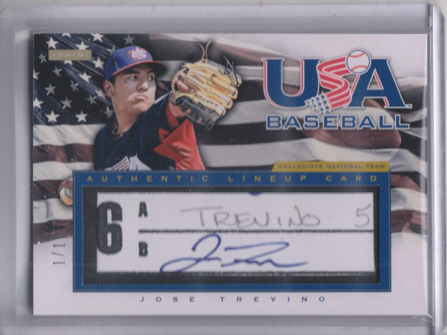 2012 USA Baseball Lineup Card Signatures #25 Jose Trevino