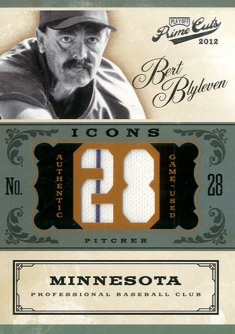 2012 Prime Cuts Icons Jersey Number #3 Bert Blyleven/28
