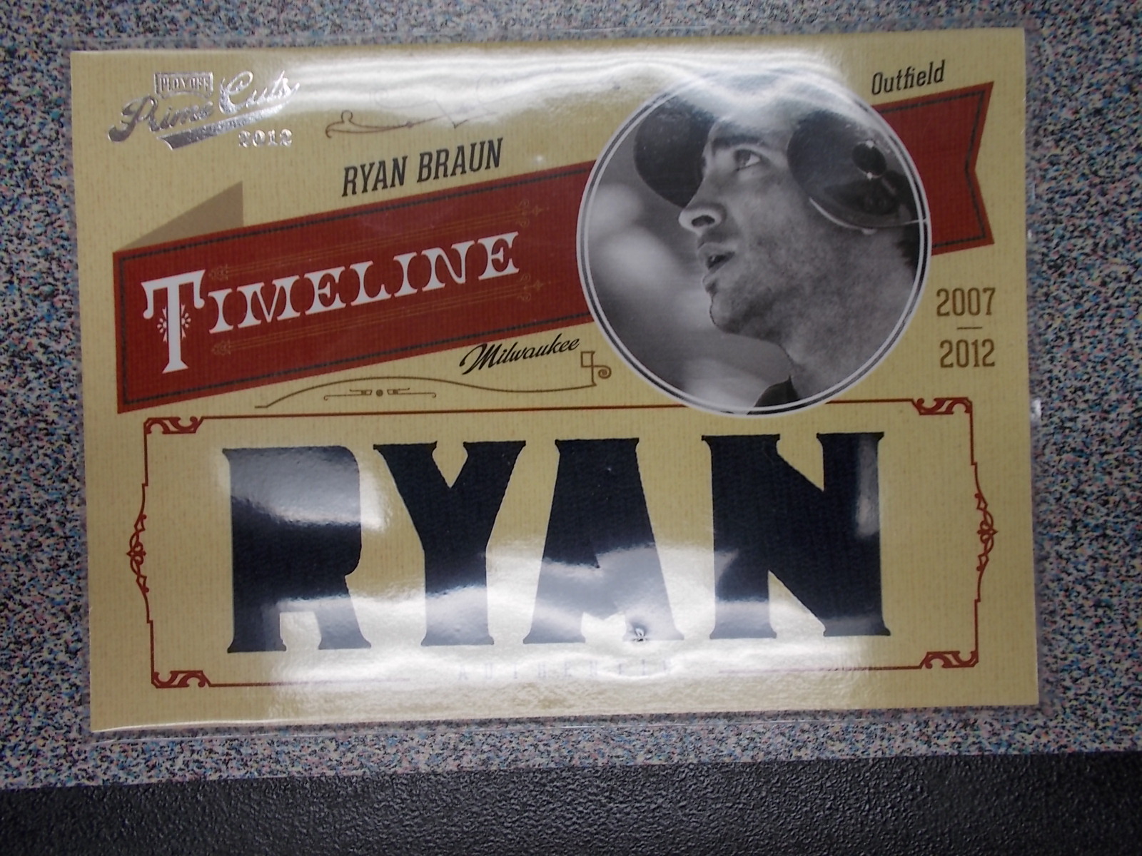 2012 Prime Cuts Timeline Materials Custom Nicknames #44 Ryan Braun/25