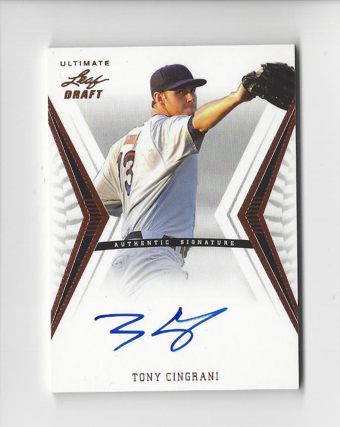 2012 Leaf Ultimate Draft #TC1 Tony Cingrani