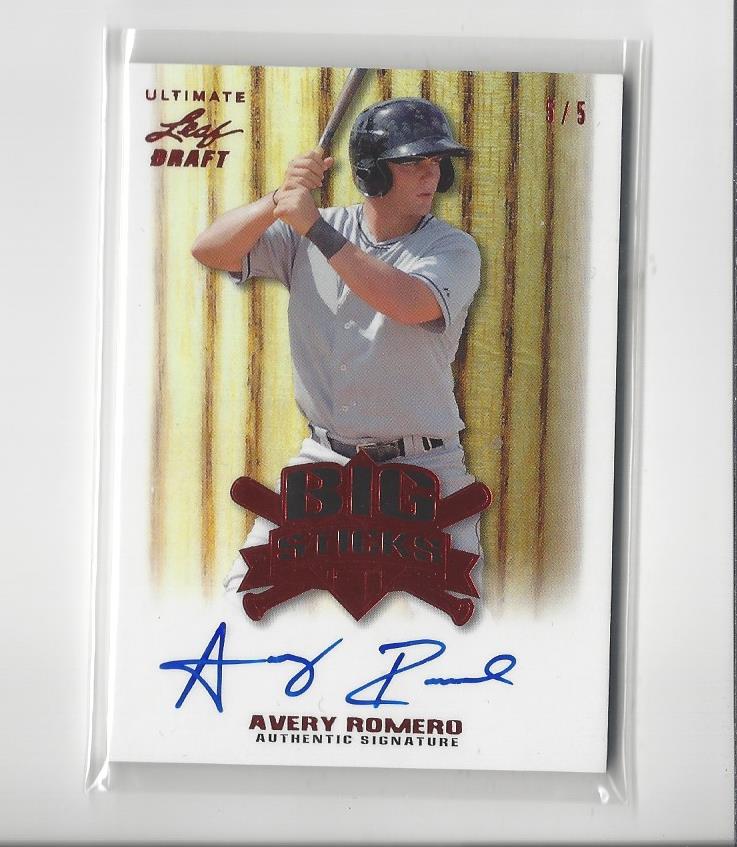 2012 Leaf Ultimate Draft Big Sticks Red #AR2 Avery Romero