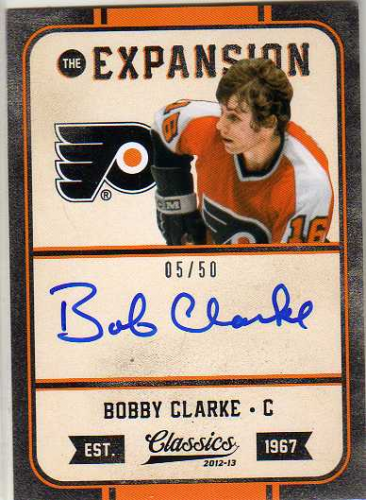 2012-13 Classics Signatures The Expansion #6 Bobby Clarke/50