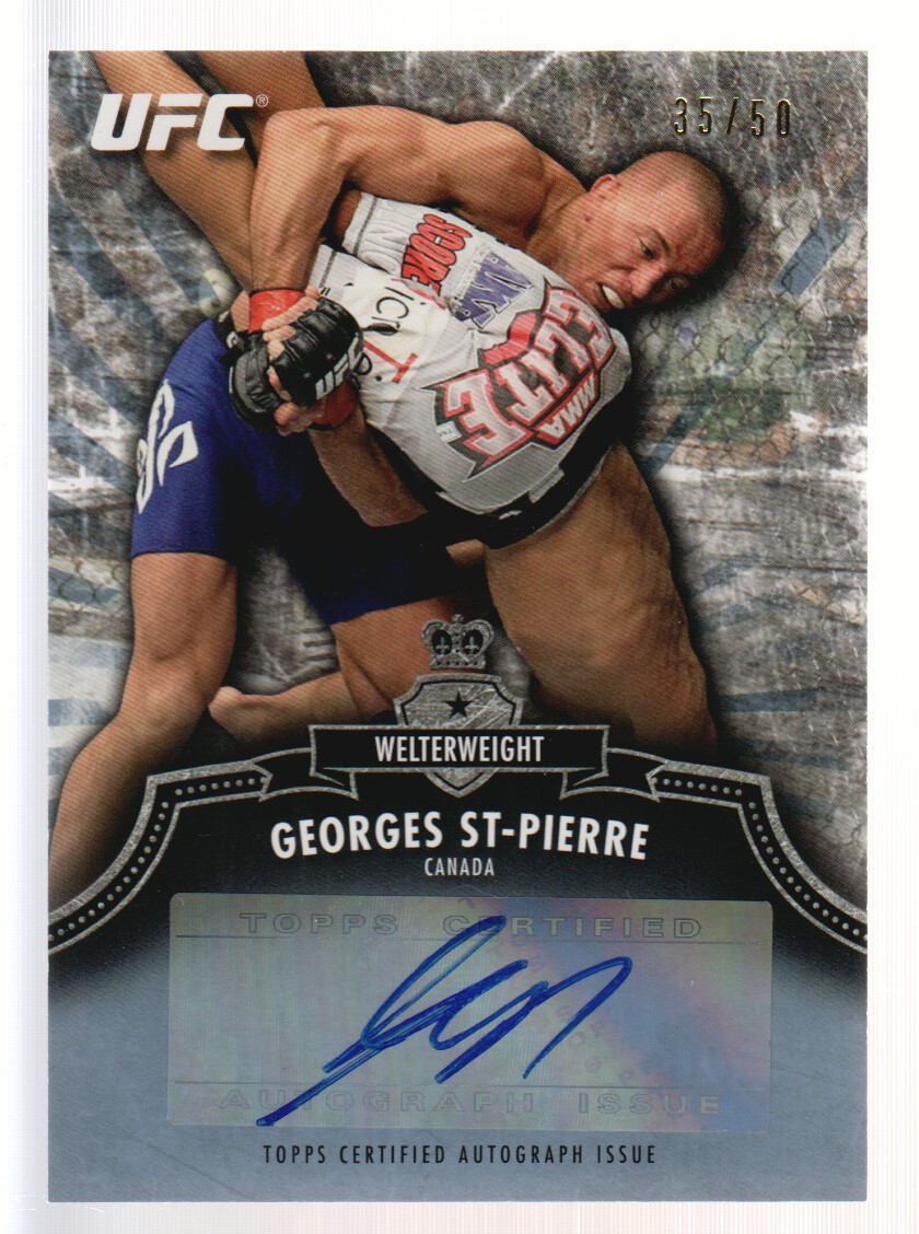 2012 Topps UFC Bloodlines Autographs #AGS Georges St-Pierre