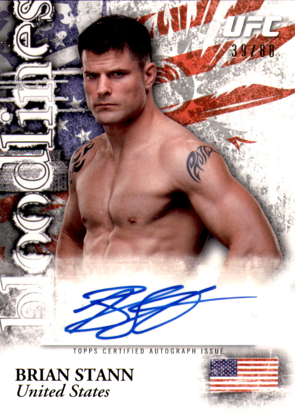 2012 Topps UFC Bloodlines Bloodlines Autographs #BLABS Brian Stann