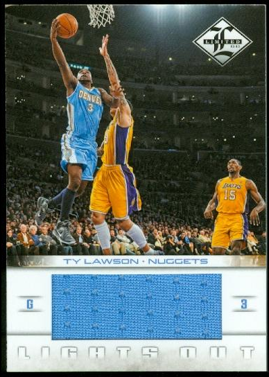 2012-13 Limited Lights Out Materials #42 Ty Lawson/199