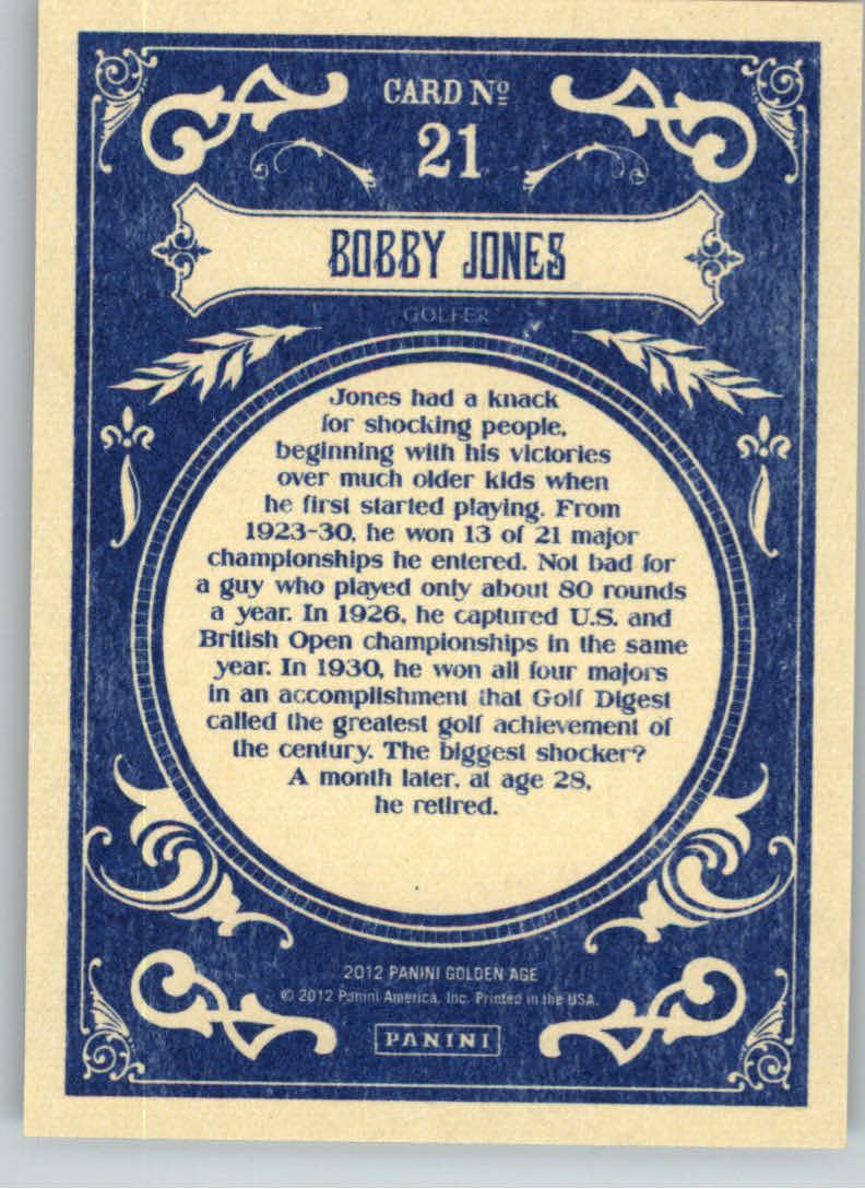 2012 Panini Golden Age #21 Bobby Jones back image