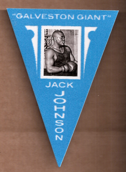2012 Panini Golden Age Ferguson Bakery Pennants Blue #1 Jack Johnson