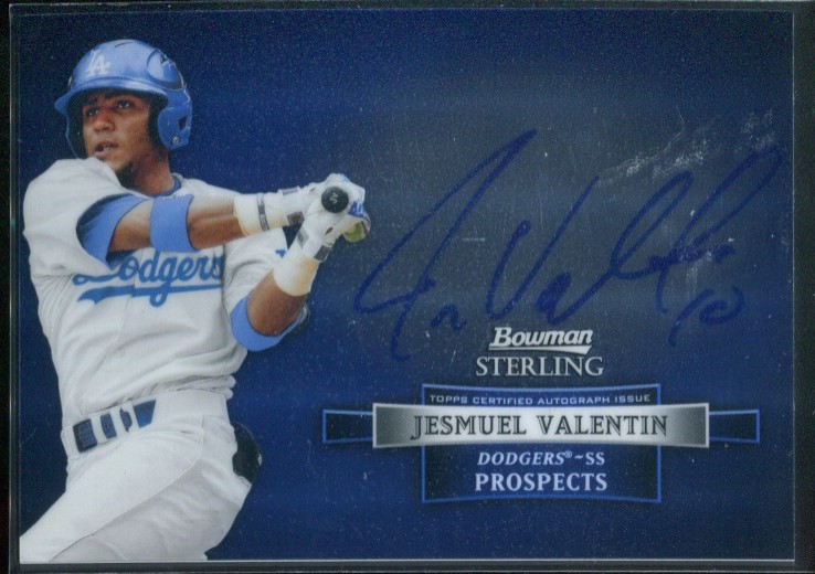 2012 Bowman Sterling Prospect Autographs #JV Jesmuel Valentin