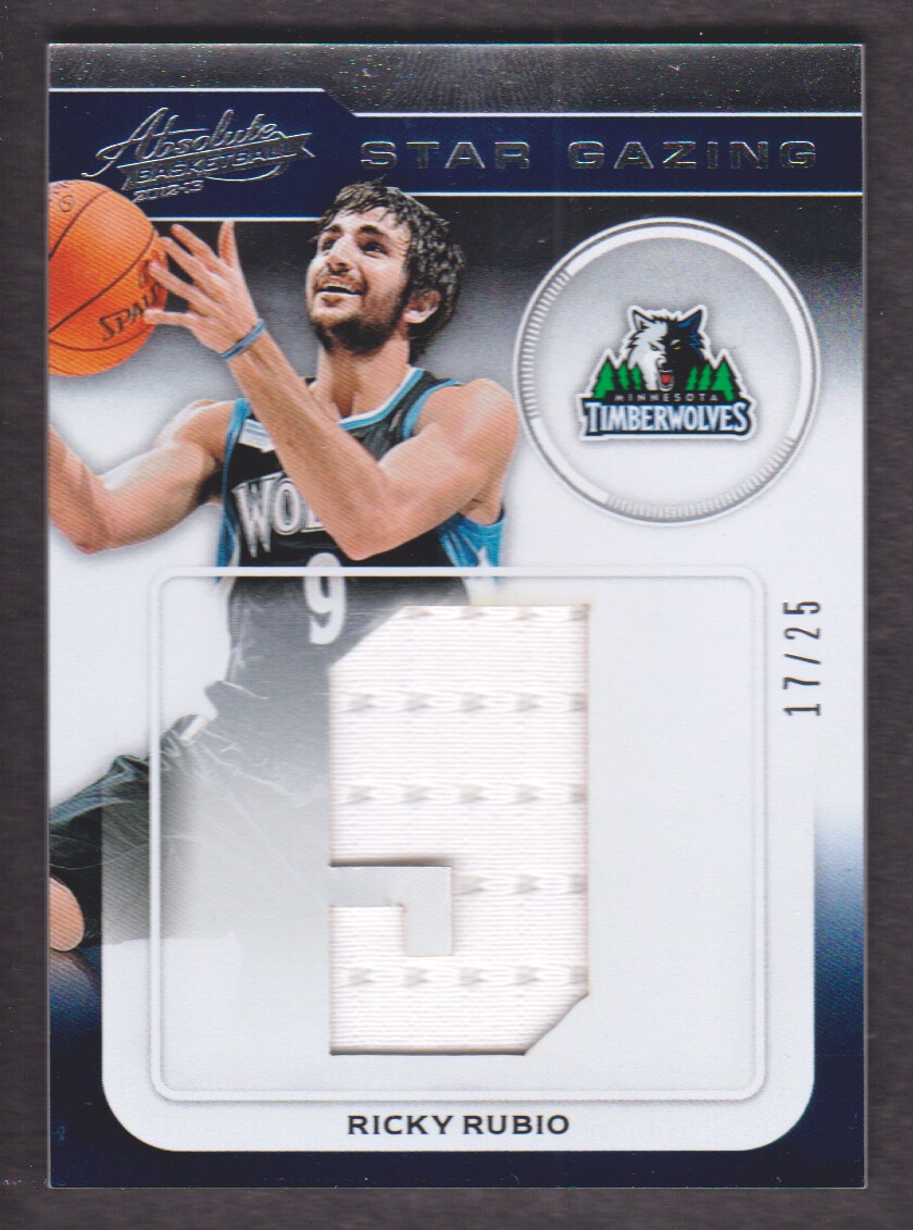 2012-13 Absolute Star Gazing Jersey Number Materials #14 Ricky Rubio/25