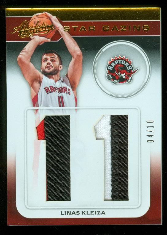 2012-13 Absolute Star Gazing Jersey Number Materials Prime #21 Linas Kleiza/10
