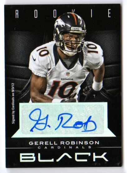 2012 Panini Black Rookie Signatures #140 Gerell Robinson/199