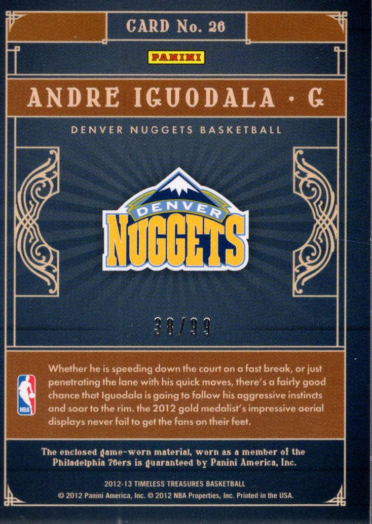 2012-13 Timeless Treasures Basketball Card Pick (Inserts)