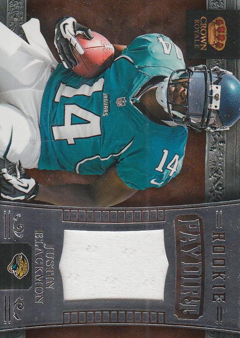 2012 Crown Royale Rookie Paydirt Materials #17 Justin Blackmon