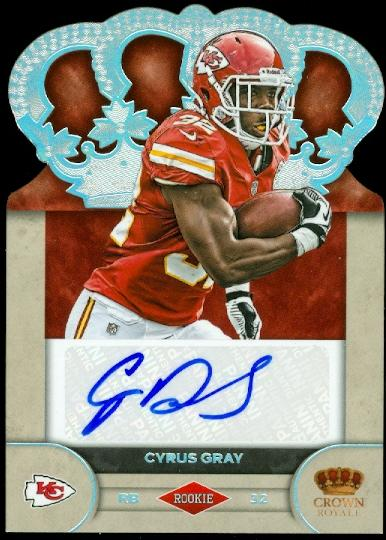 2012 Crown Royale Rookie Signatures Silver Holofoil #21 Cyrus Gray/149