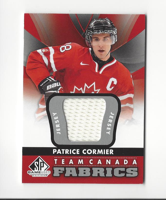 2012-13 SP Game Used Authentic Fabrics Team Canada #TC15 Patrice Cormier C