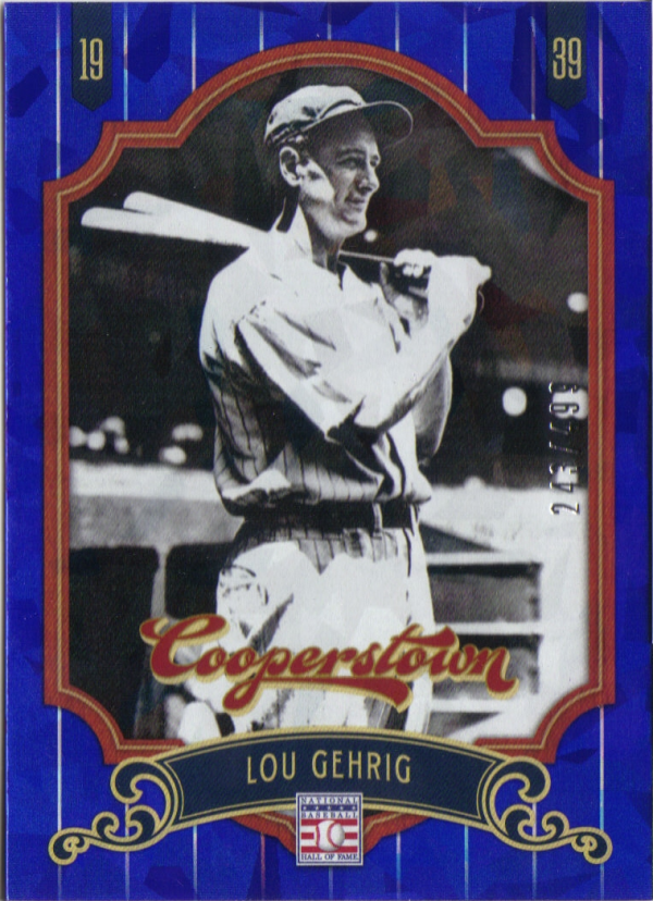 2012 Panini Cooperstown Crystal Collection Blue #6 Lou Gehrig