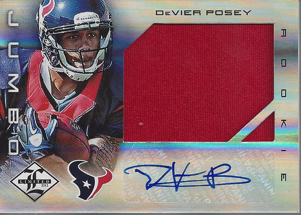 2012 Limited Rookie Jumbo Jerseys Autographs #33 DeVier Posey/49