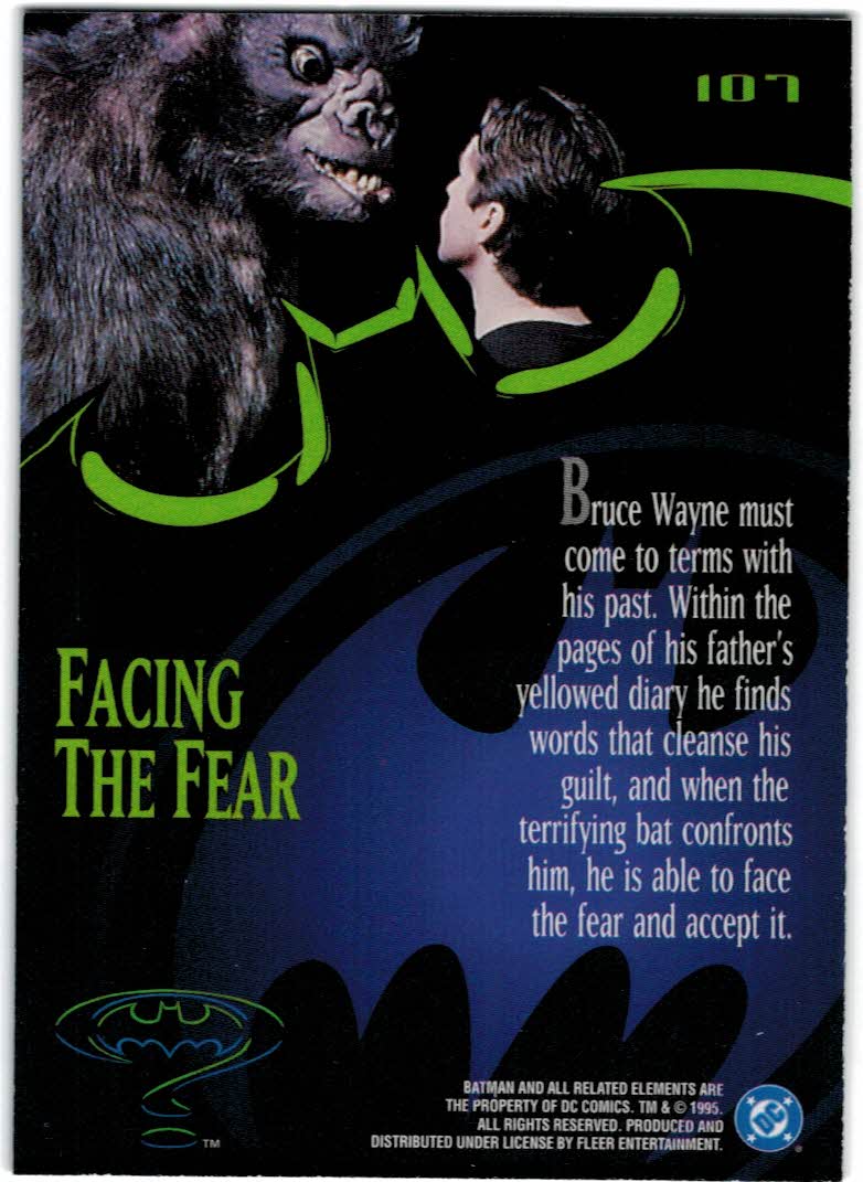 1995 Fleer Ultra Batman Forever #107 Facing The Fear back image