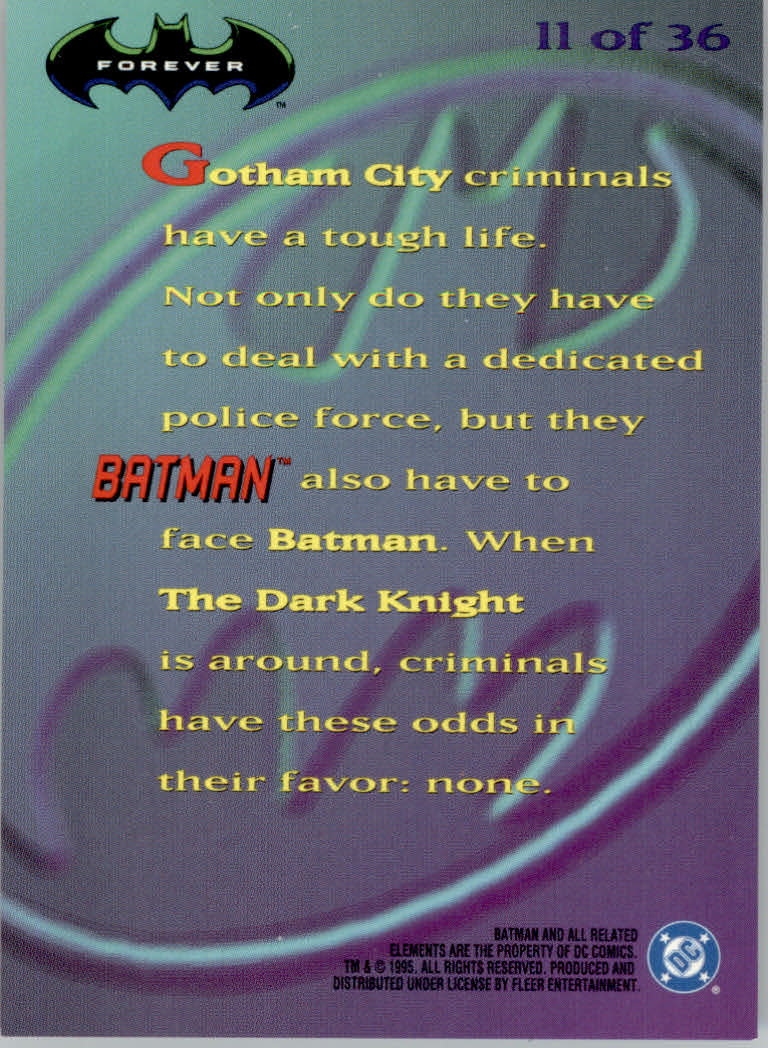 Batman Forever (1995 Fleer Ultra) "Insert" Cards - Picture 45 of 93