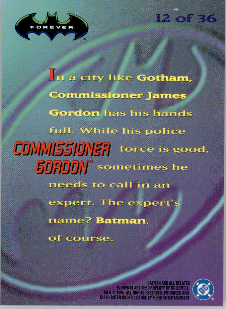 Batman Forever (1995 Fleer Ultra) "Insert" Cards - Picture 47 of 93