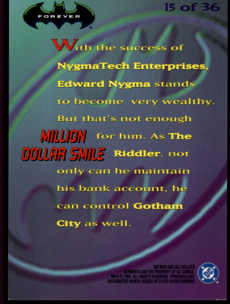 Batman Forever (1995 Fleer Ultra) "Insert" Cards - Picture 53 of 93