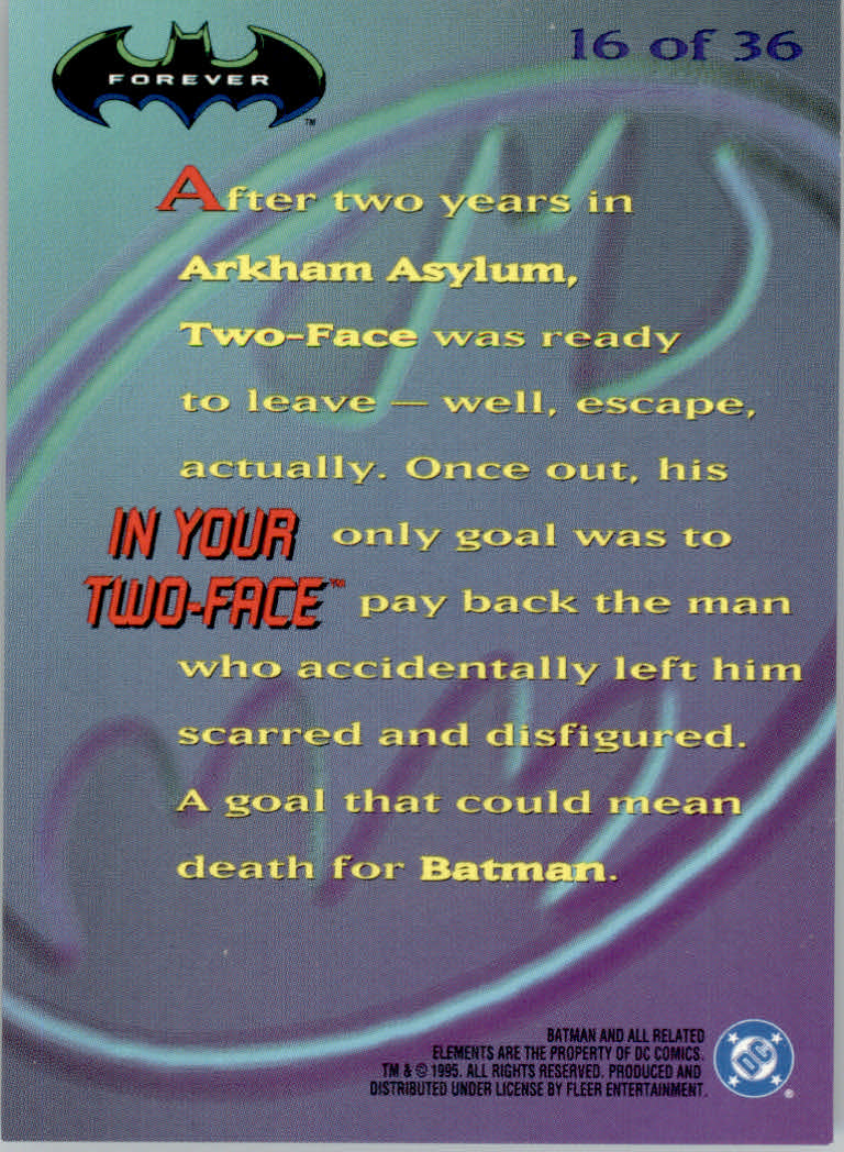 Batman Forever (1995 Fleer Ultra) "Insert" Cards - Picture 55 of 93