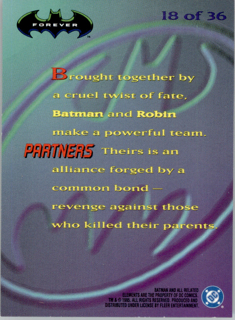 Batman Forever (1995 Fleer Ultra) "Insert" Cards - Picture 59 of 93